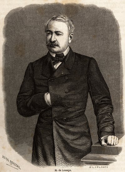 Portret van Ferdinand de Lesseps door Henri Emilien Rousseau