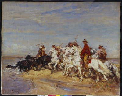 Het Vee Samenbrengen door Henri Emilien Rousseau