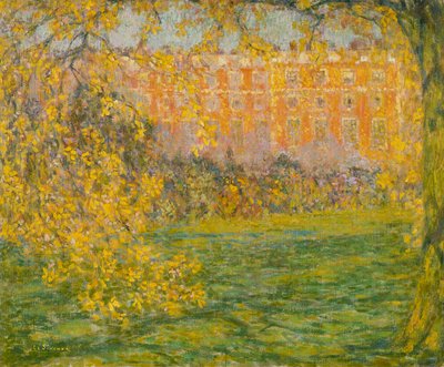 Herfst, Hampton Court door Henri Eugene Augustin Le Sidaner