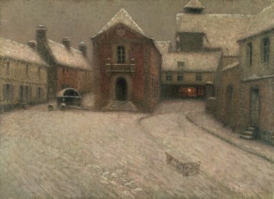Gerberoy Onder de Sneeuw door Henri Eugene Augustin Le Sidaner