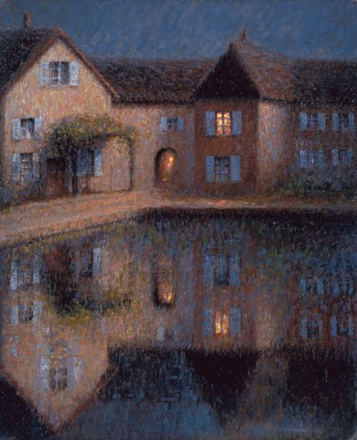 Huis bij het Water door Henri Eugene Augustin Le Sidaner