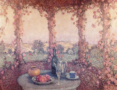 De Tafel onder de Pergola door Henri Eugene Augustin Le Sidaner