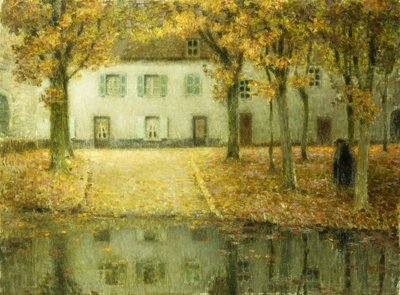 Kleine plaats aan de oevers van de Eau in Chartres door Henri Eugene Augustin Le Sidaner
