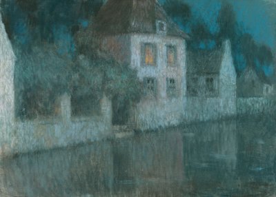 Het Kanaal naar Nemours door Henri Eugene Augustin Le Sidaner