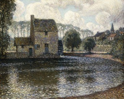 De Grijze Windmolen door Henri Eugene Augustin Le Sidaner