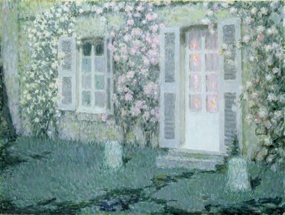Het Huis met Rozen, 1936 door Henri Eugene Augustin Le Sidaner