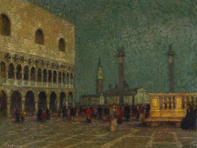 Venetië, het San Marcoplein, c.1914 door Henri Eugene Augustin Le Sidaner