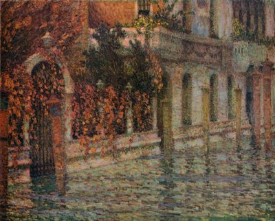 Het Witte Paleis, Herfst, Venetië (Le Palais Blanc, Automne, Venise) door Henri Eugene Le Sidaner