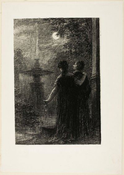 Beatrice en Benedict, akte I: Nocturne, uit de opera "Beatrice en Benedict (1862)" van Hector Berlioz door Henri Fantin-Latour