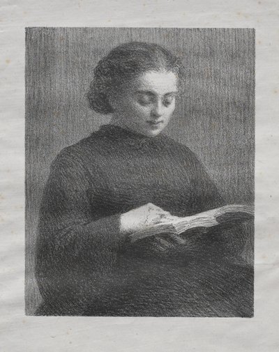 Lezen: Portret van de Zus van de Kunstenaar door Henri Fantin-Latour