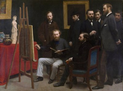 Een atelier bij Les Batignolles door Henri Fantin-Latour