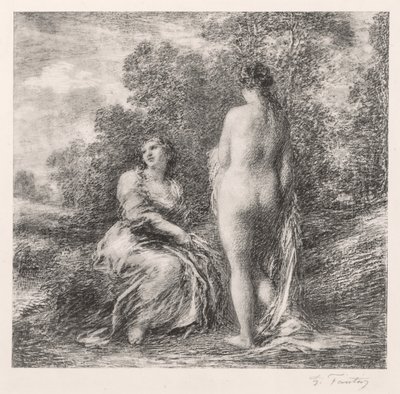 Baden door Ignace Henri Jean Fantin Latour
