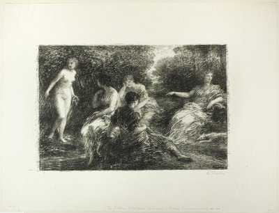 Badende Vrouwen, derde grote plaat door Ignace Henri Jean Fantin Latour