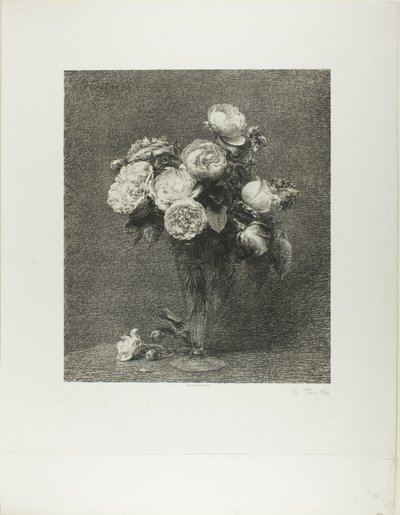 Boeket rozen door Henri Fantin Latour