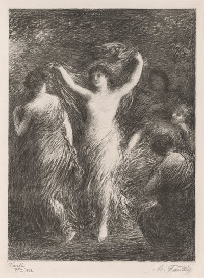 Dansen door Ignace Henri Jean Fantin Latour