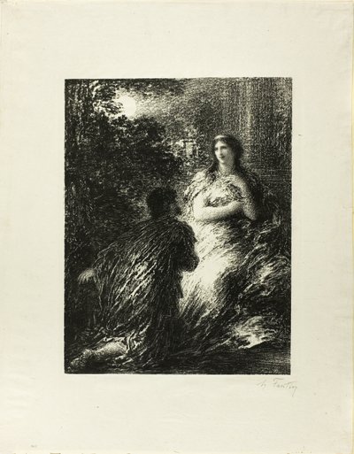 Duet van de Trojanen, vijfde plaat door Ignace Henri Jean Fantin Latour