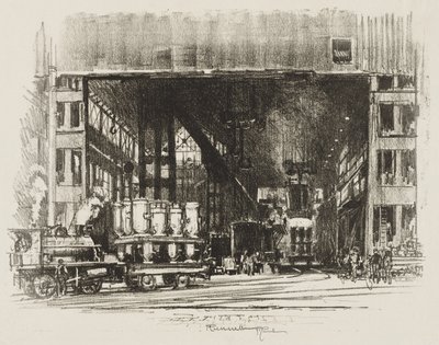 Engels Oorlogswerk: De Urnen, Grote Granaten Gieten door Ignace Henri Jean Fantin Latour