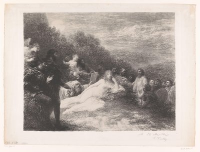 Faust en Mephisto zien Helena van Troje door Ignace Henri Jean Fantin Latour