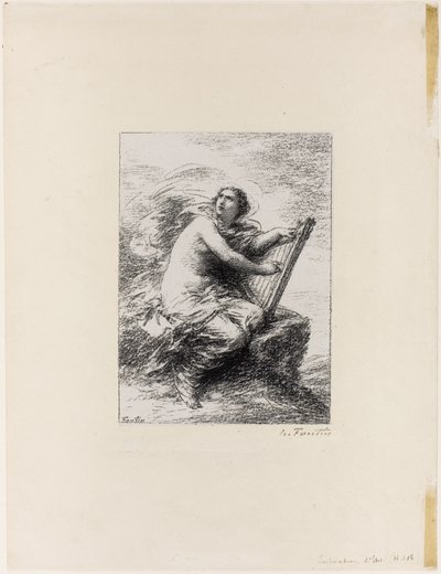 Inspiratie, eerste plaat door Ignace Henri Jean Fantin Latour
