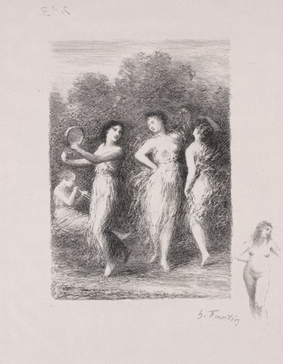 Het Zieke Meisje door Ignace Henri Jean Fantin Latour