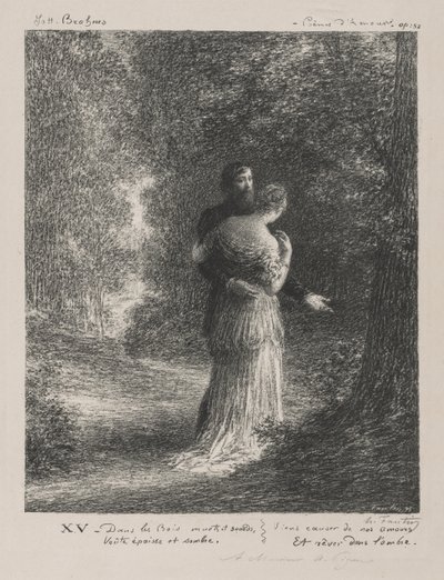 Liefdesgedichten (derde plaat) door Ignace Henri Jean Fantin Latour