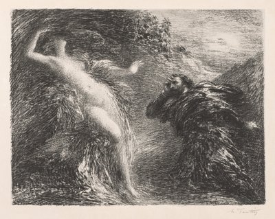 Manfred en Astarté door Ignace Henri Jean Fantin Latour