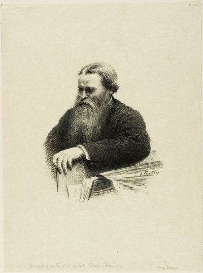 Portret van de kunstenaar Edwin Edwards door Ignace Henri Jean Fantin Latour