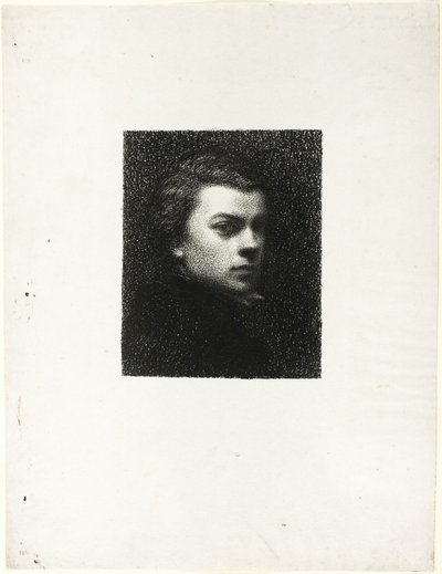 Portret van de kunstenaar op zeventienjarige leeftijd door Ignace Henri Jean Fantin Latour
