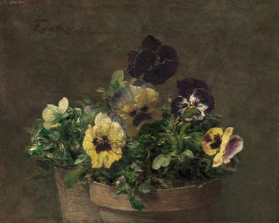 Potviooltjes, 1883 door Ignace Henri Jean Fantin Latour