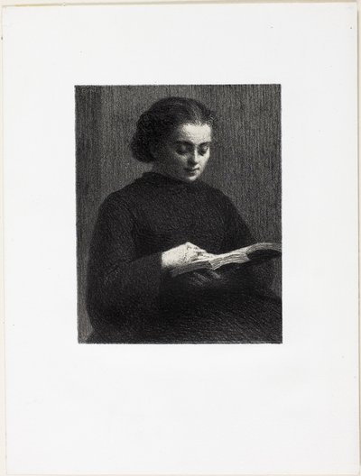 Lezen door Ignace Henri Jean Fantin Latour