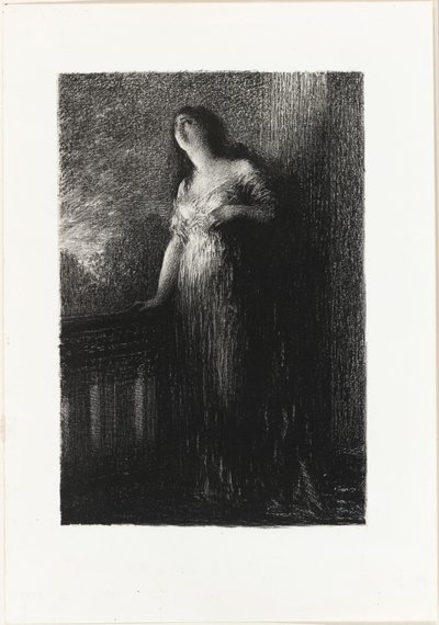 Romeo en Julia: Vertrouwen in de nacht door Ignace Henri Jean Fantin Latour