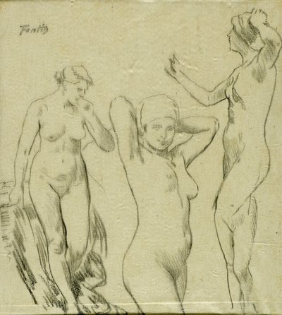 Studie [Vrouwelijke naakten] door Ignace Henri Jean Fantin Latour