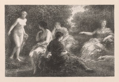 De baders door Ignace Henri Jean Fantin Latour