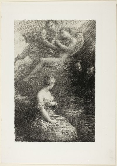 De verdoemenis van Faust: De verschijning van Marguerite door Ignace Henri Jean Fantin Latour