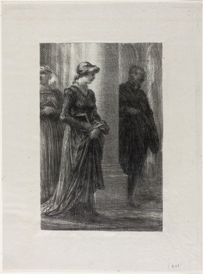 De Meistersingers van Neurenberg, Act I: Walther en Eva Ontmoeten Elkaar door Ignace Henri Jean Fantin Latour