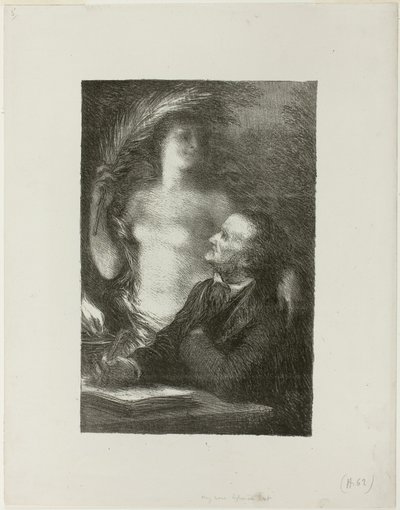 De Muze door Ignace Henri Jean Fantin Latour