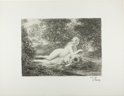 De lente in het bos door Ignace Henri Jean Fantin Latour