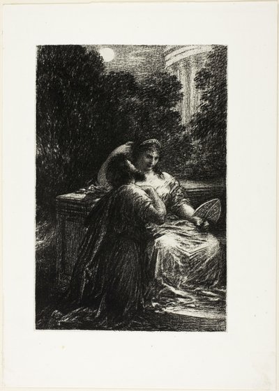 De Trojanen in Carthago: Act III, Liefdesduet door Ignace Henri Jean Fantin Latour