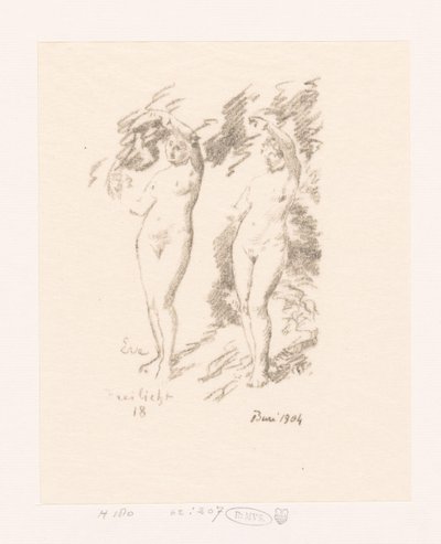 Twee studies van Eva door Ignace Henri Jean Fantin Latour