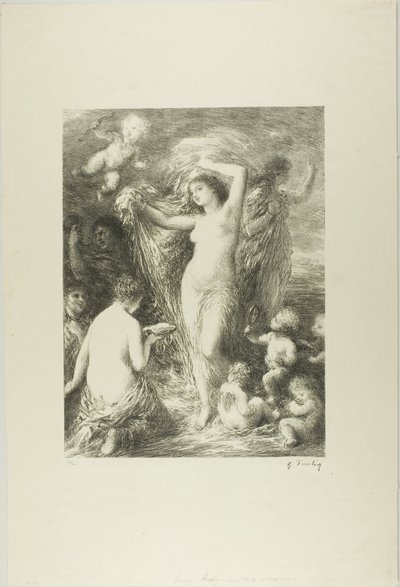 Venus Anadyomena door Ignace Henri Jean Fantin Latour