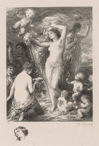 Venus Anadyomene door Ignace Henri Jean Fantin Latour