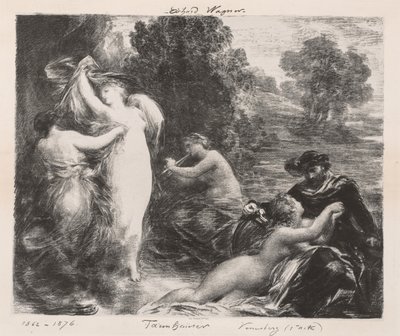 Venusberg door Ignace Henri Jean Fantin Latour