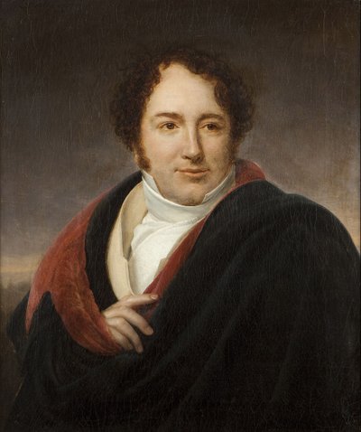 Portret van de operazanger Luigi Lablache door Henri Francois Riesener