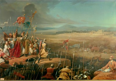 Eerste kruistocht: Slag onder de muren van Antiochië door Henri Frederic Schopin