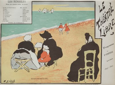 Les Fossiles (Programma van Théâtre Libre) door Henri Gabriel Ibels