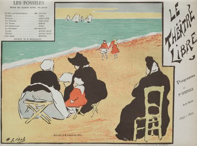 Les Fossiles Programma van Théâtre Libre, 1892 door Henri Gabriel Ibels