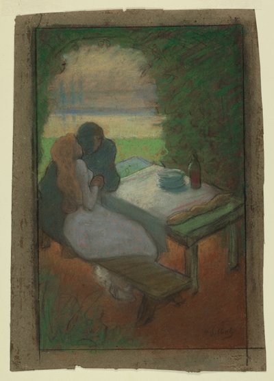 Liefhebbers in een Prieel door Henri Gabriel Ibels