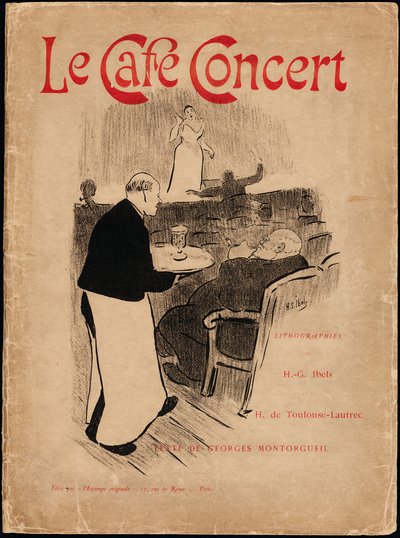 Portfolio-omslag voor Le Café-Concert door Henri Gabriel Ibels