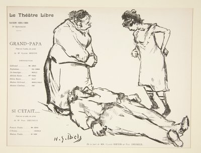 Programma van het Vrije Theater: Grootvader door Henri Gabriel Ibels