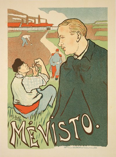 Reproductie van een poster die 